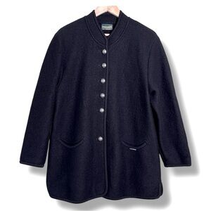 Geiger Black Wool Cardigan Sweater Made in Austria Sz EU 38